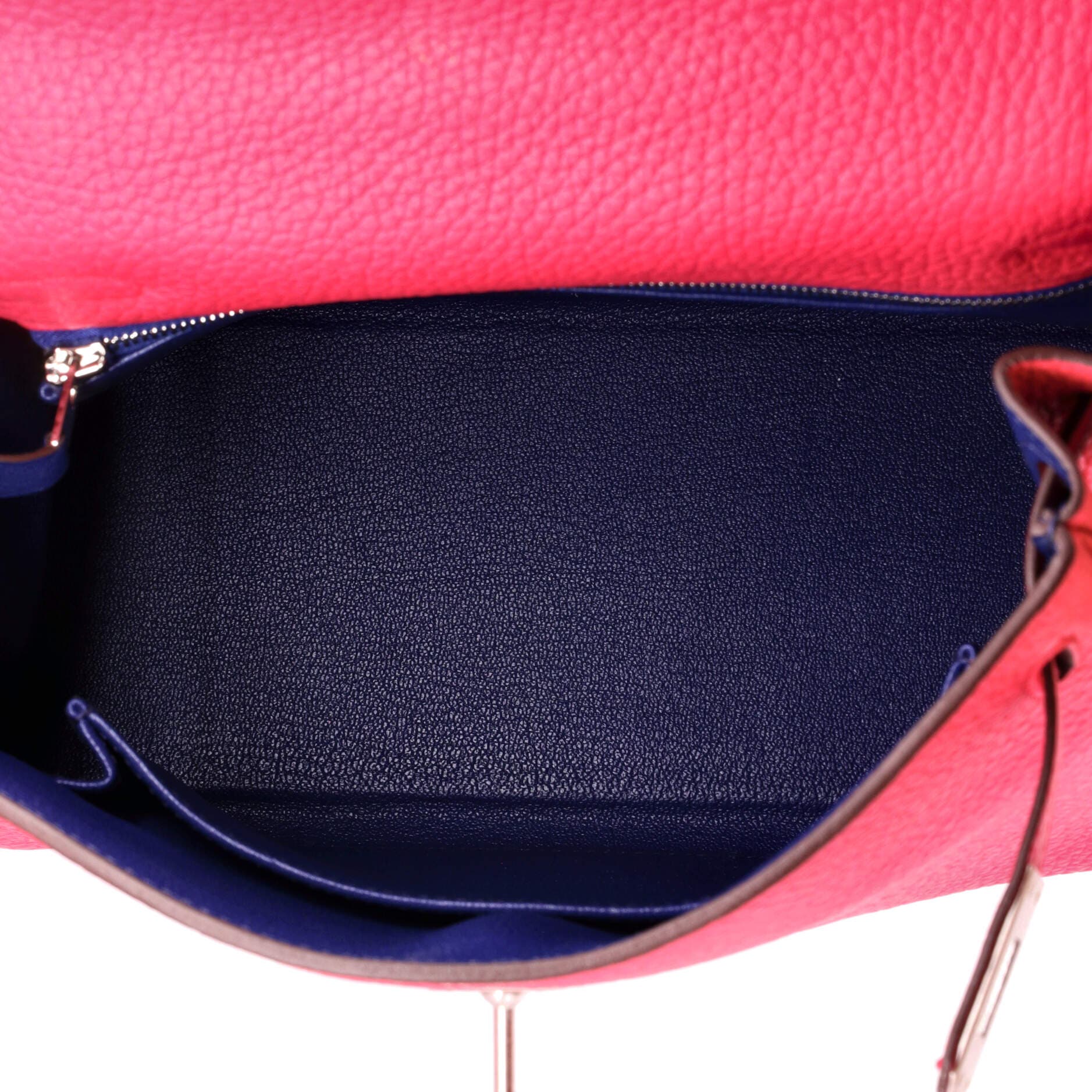 Kelly Handbag Bicolor Clemence with Brushed Palladium Hardware 25, Alternate, color, Pink