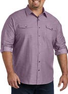 Synrgy by DXL Big & Tall Slub Officer Sport Shirt