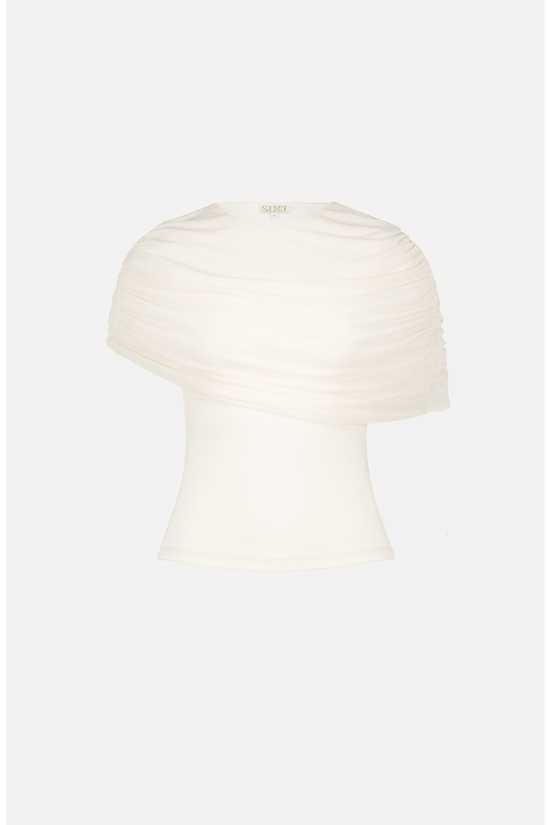 Mesh Cape Top, Main, color, Cream