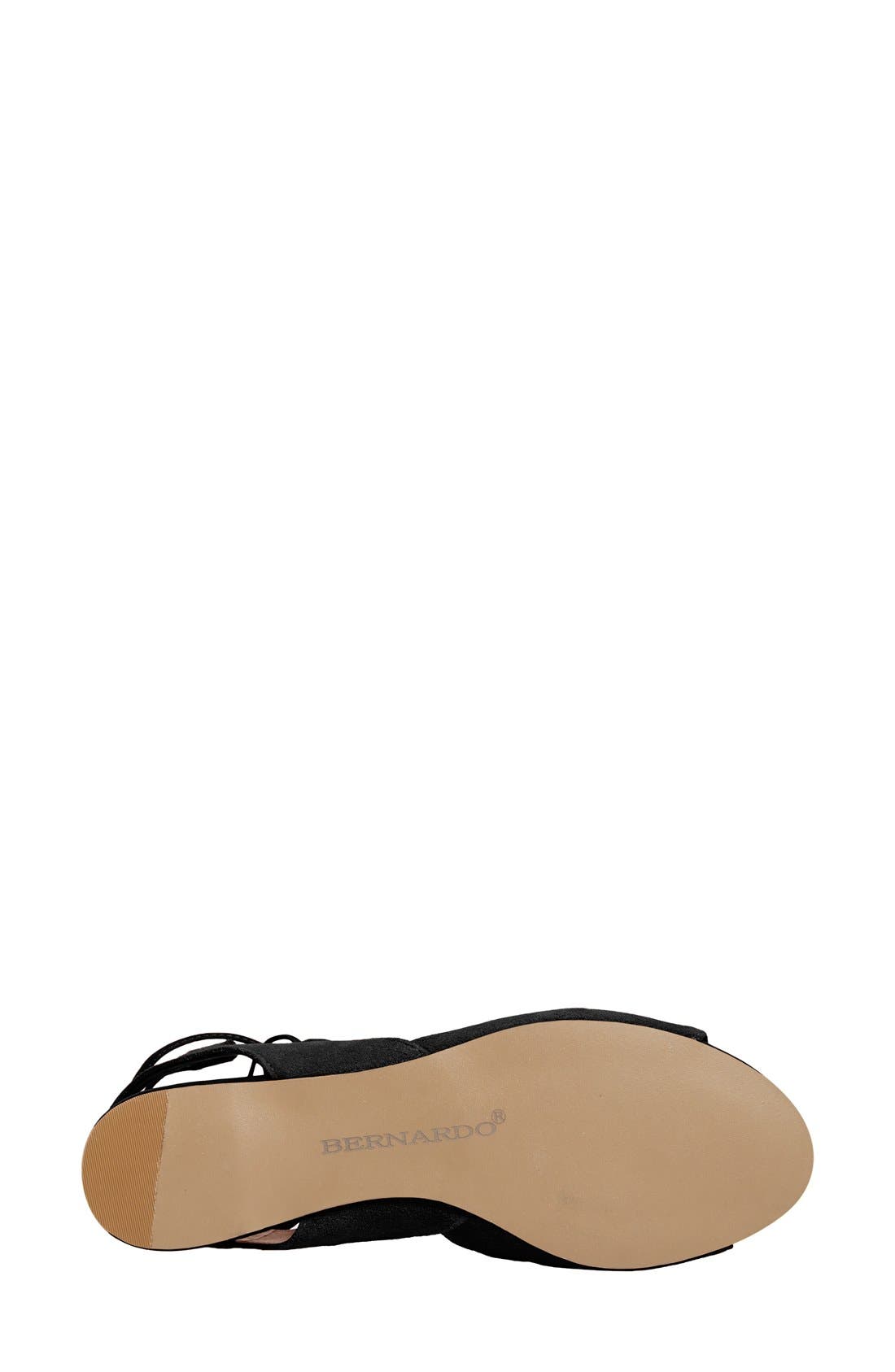 Olivia Lace-Up Sandal, Alternate, color, BLACK SUEDE