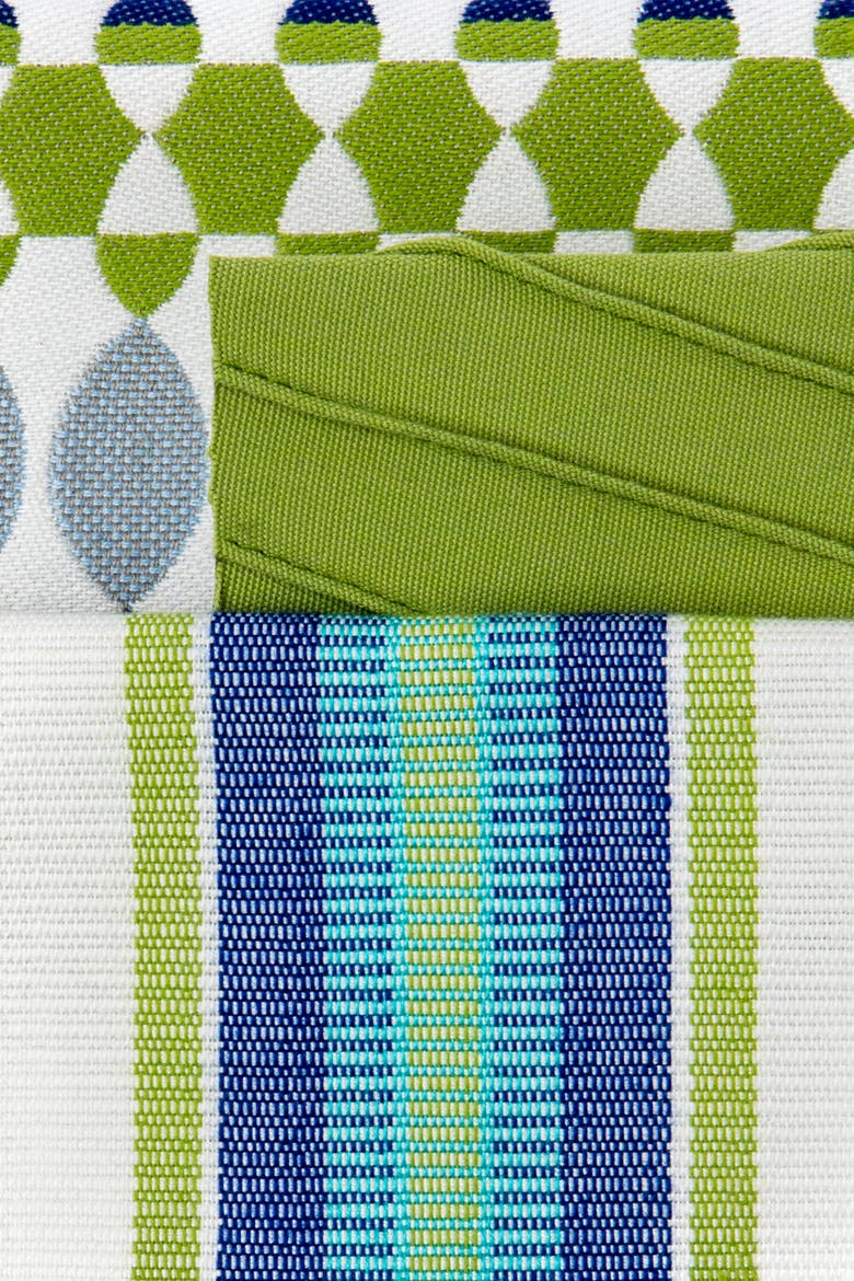 Summer Stripe Indoor & Outdoor Woven Accent Pillow, Alternate, color, Summer