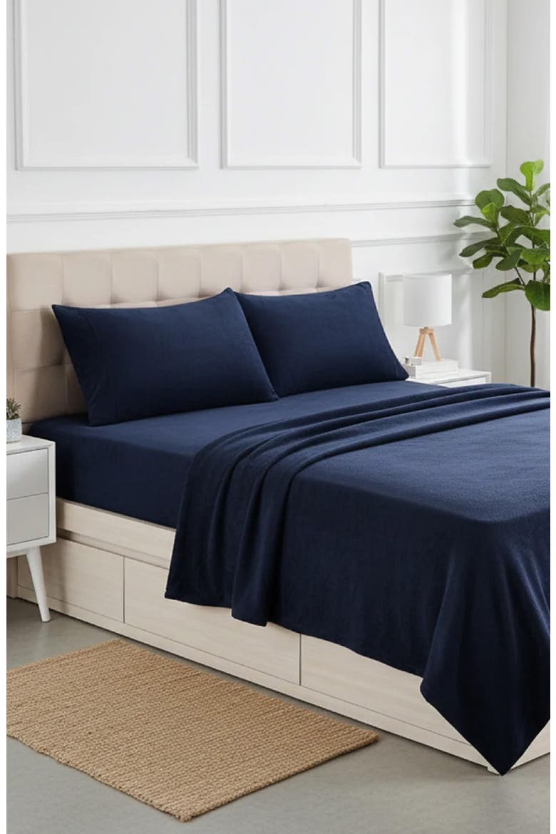 Microplush Ultra Premium Sheet Set, Alternate, color, NAVY