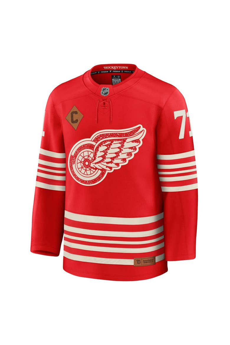 Men's Fanatics Dylan Larkin Red Detroit Red Wings Centennial Premium Player Jersey, Alternate, color, Red