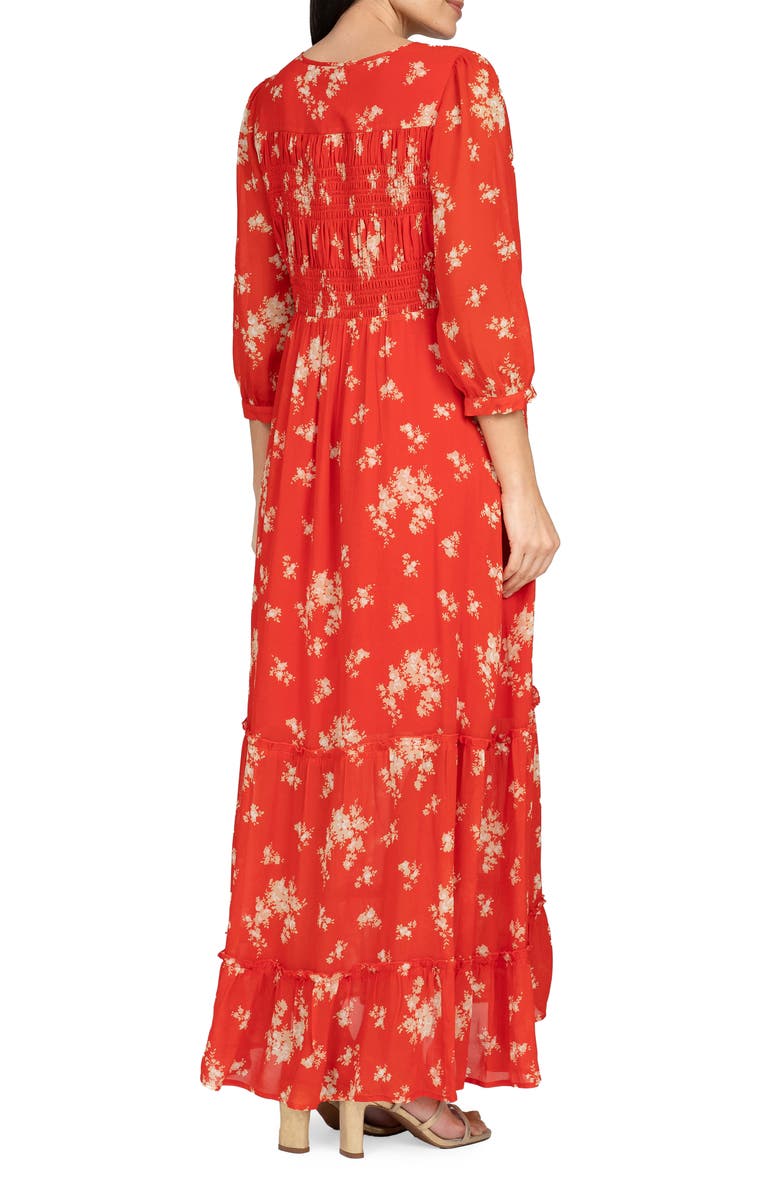 Seraphine Shirred Maxi Maternity Dress, Alternate, color, 