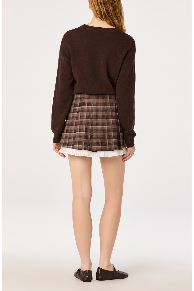 Melian Plaid Miniskirt, Alternate, color, BURGUNDY PLAID