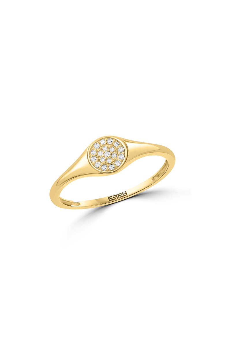 EFFY Diamond Pavé Signet Ring - 0.06ct., Main, color, Gold/ Diamond