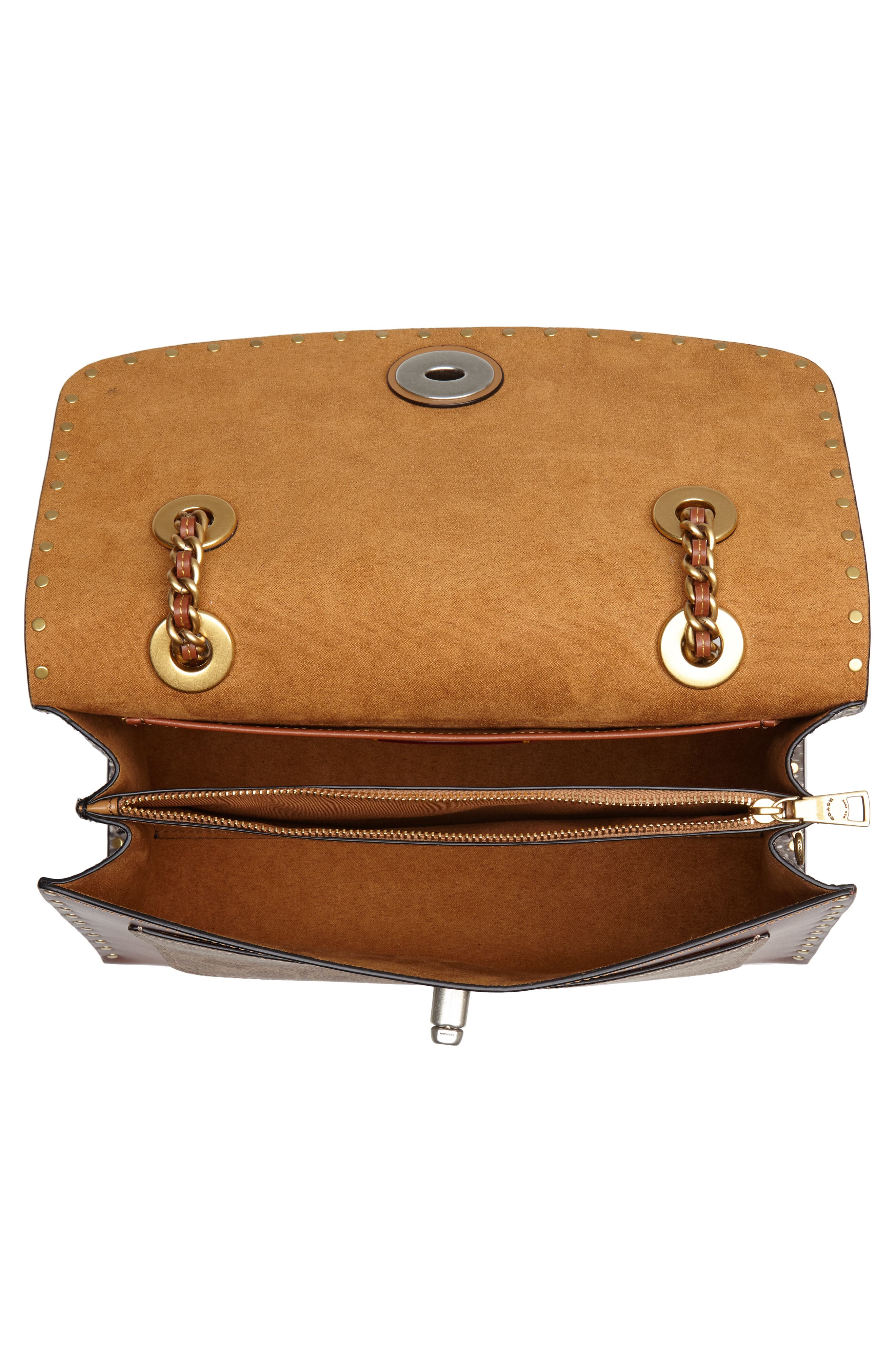 COACH Parker Leather & Genuine Snakeskin Shoulder Bag, Alternate, color, 