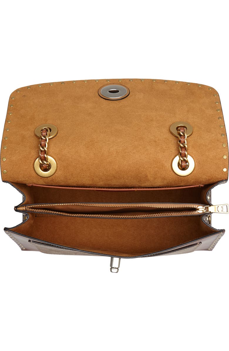 COACH Parker Leather & Genuine Snakeskin Shoulder Bag, Alternate, color,