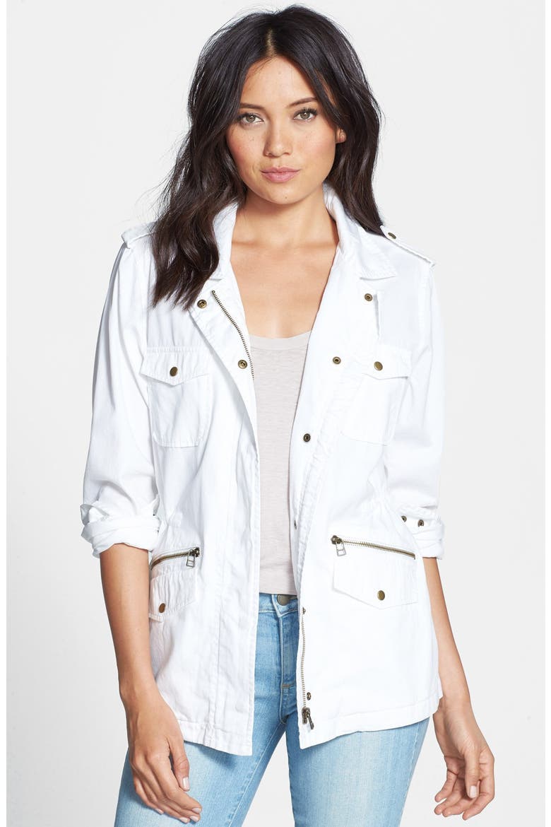 Lily Aldridge for Velvet by Graham & Spencer Army Jacket, Main, color, WHITE