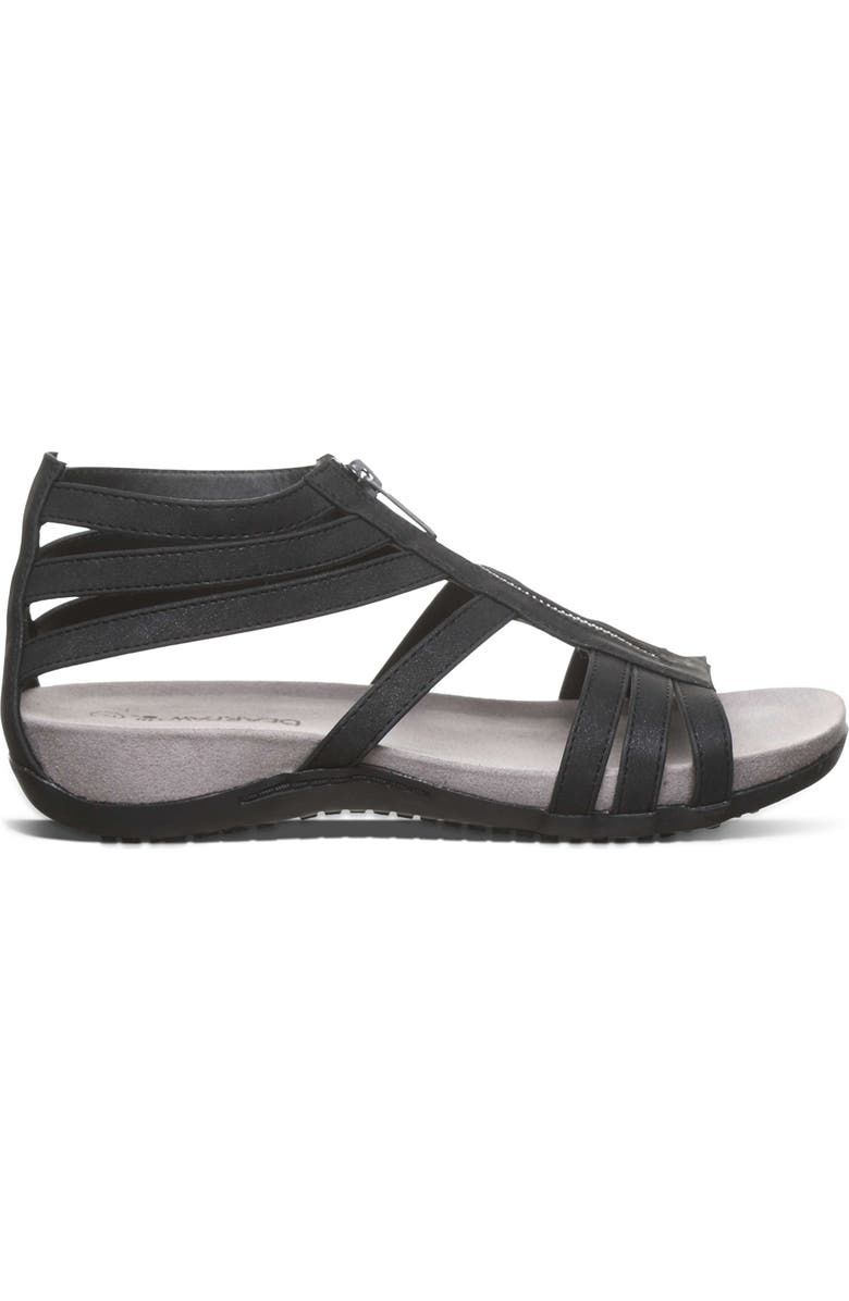 BEARPAW <p>Ronda Faux Leather Sandal (Women)</p>, Alternate, color, Black