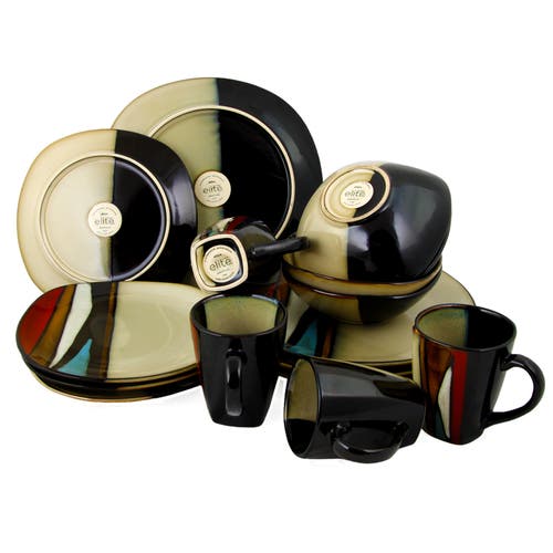 Gibson Elite Althea 16-piece Stoneware Dinnerware Set, In Multi