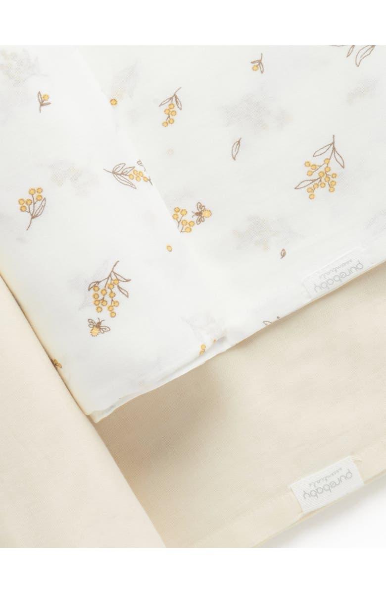 Purebaby Muslin Wrap 2 Pack, Alternate, color, Wheat Wattle Bee