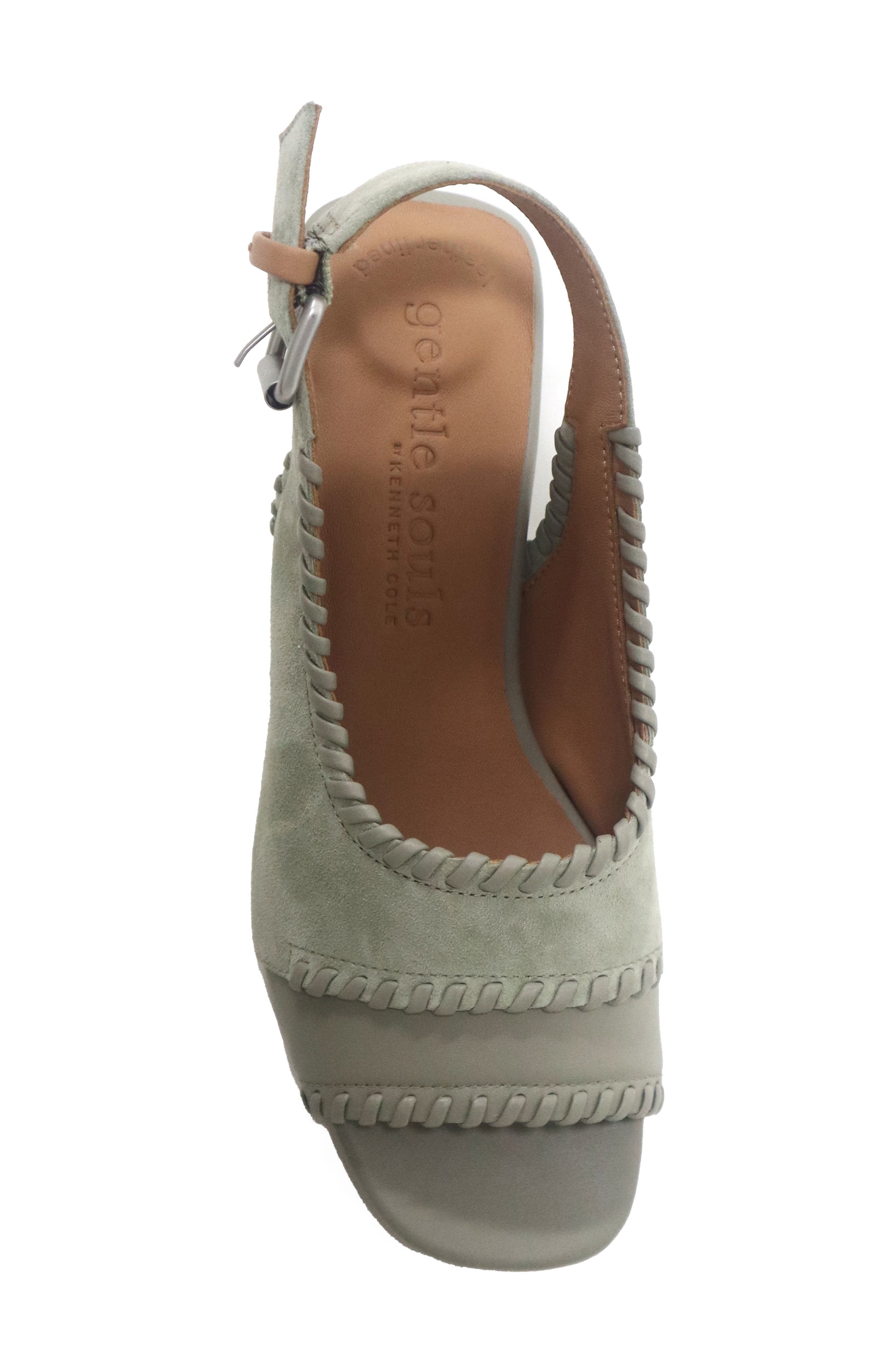 Gentle Souls Samarra Slingback Sandal, Alternate, color, Silver Sage Suede