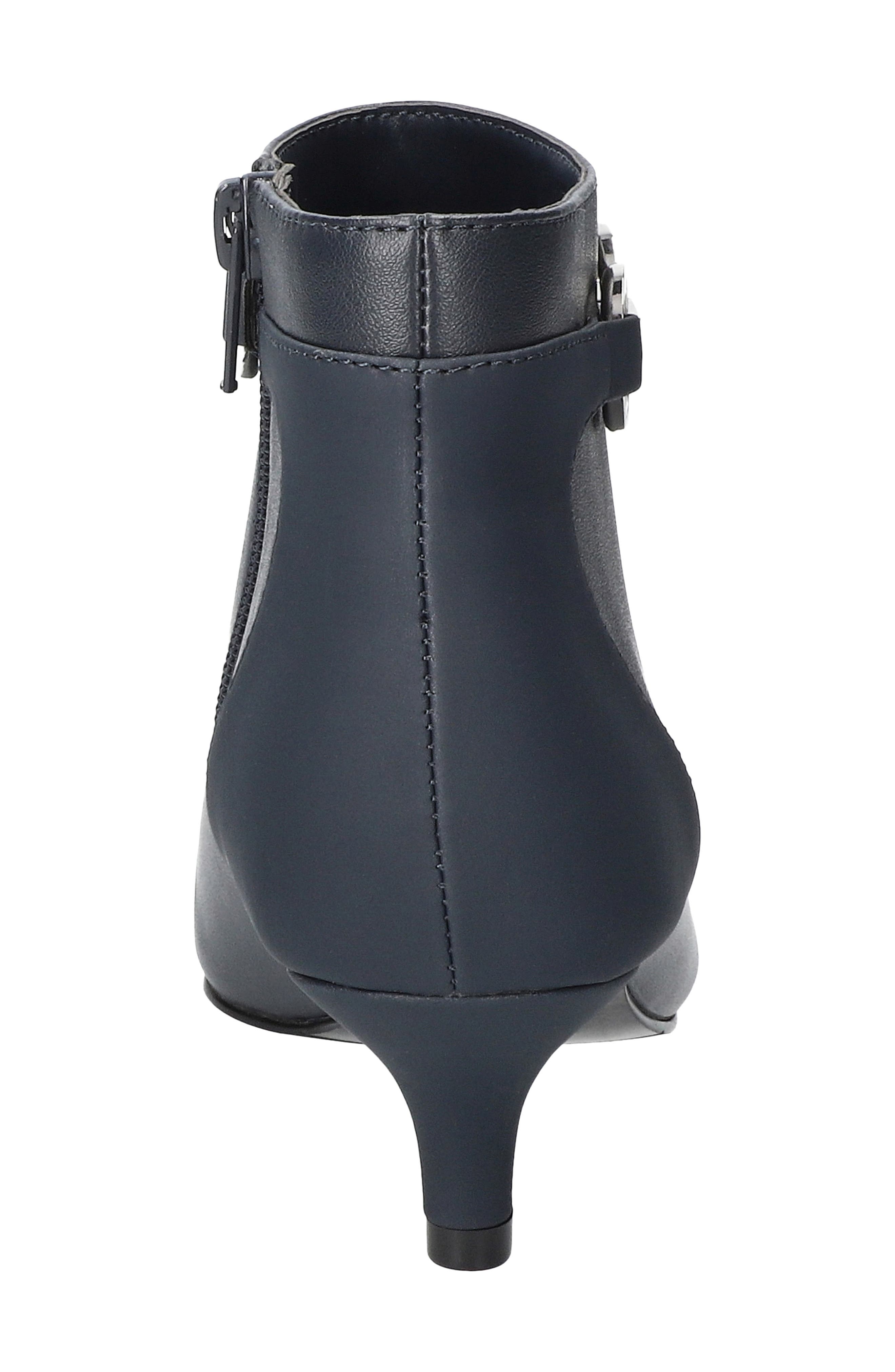 EASY STREET Jinx Pointed Toe Kitten Heel Bootie, Alternate, color, Navy-Lamy