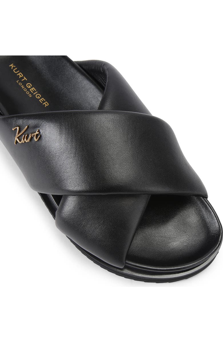 Kurt Geiger London Baron Cross Strap Slide Sandal, Alternate, color, Black