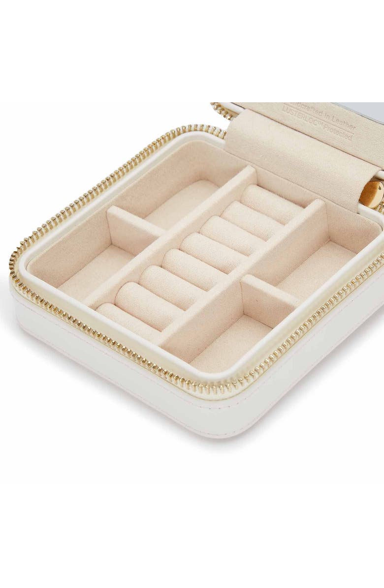 WOLF Maria Small Zip Jewelry Case, Alternate, color, White