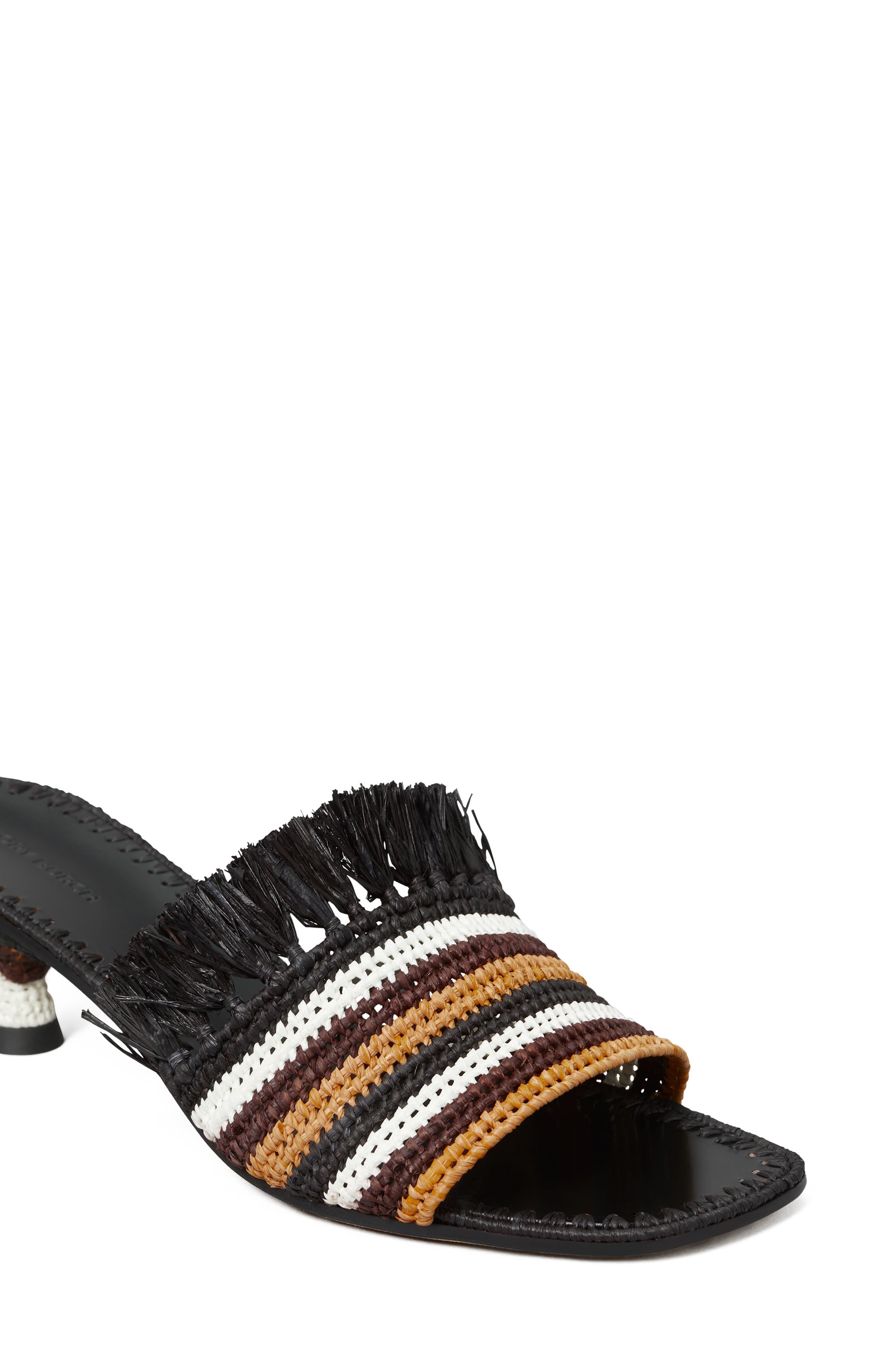 Tory Burch Eleanor Raffia Sandal, Alternate, color, 