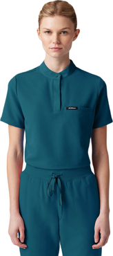 JAANUU Savi Women's 1-Pocket Classic Banded Collar Scrub Top