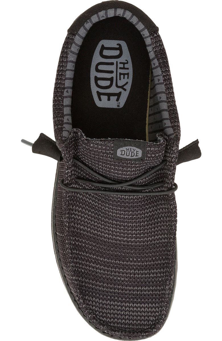 Hey Dude Wally Stretch Sox Slip-On, Alternate, color, Black/ Black