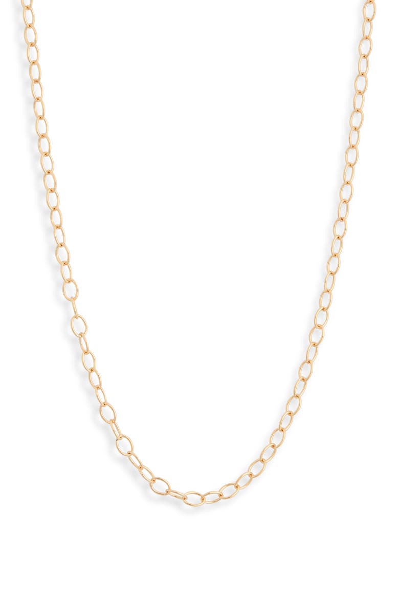 Flat Cable Chain Necklace, Main, color, GOLD