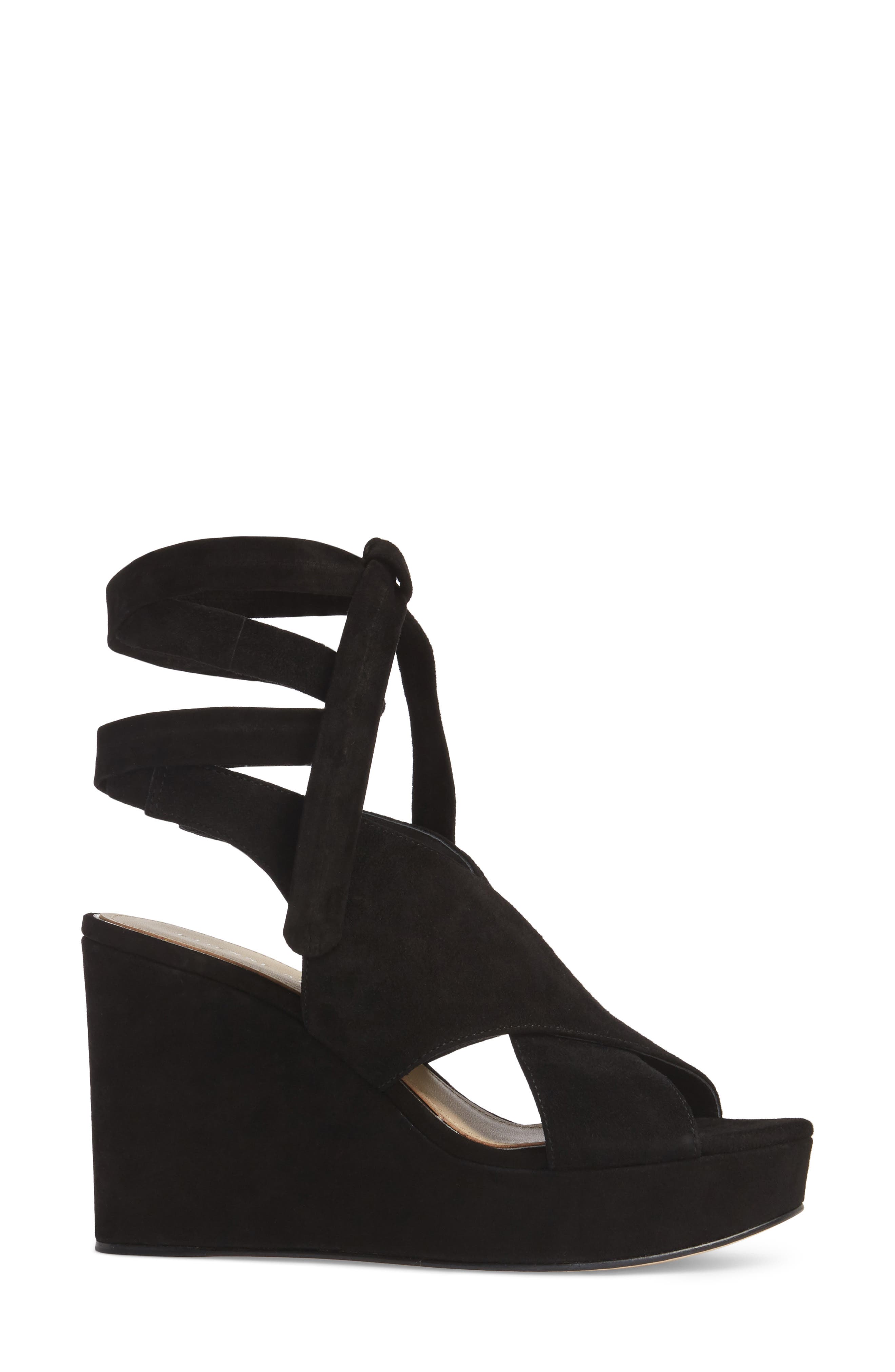 Etienne Aigner Dominica Suede Platform Wedge Sandal, Alternate, color, 