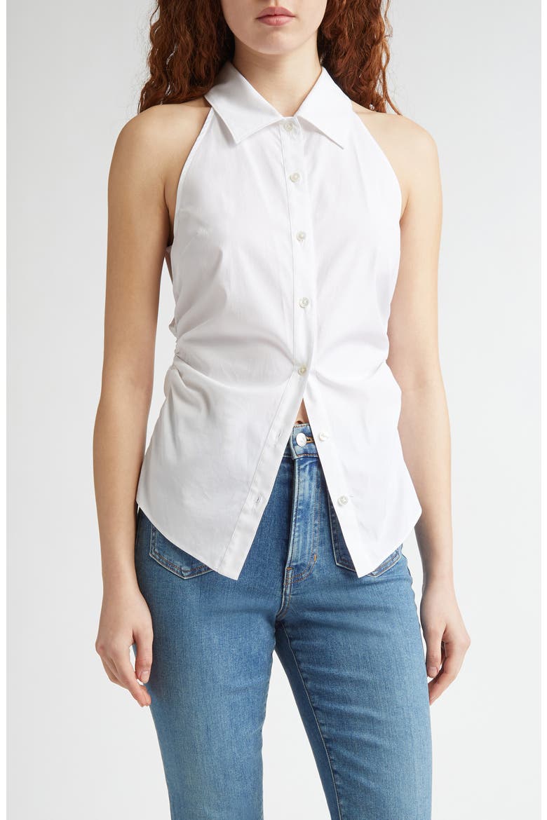 Regina Sleeveless Shirt, Main, color, WHITE