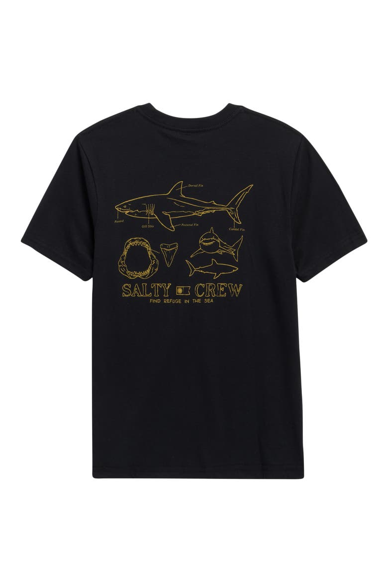 Kids' Great White Cotton Graphic T-Shirt, Alternate, color, BLACK