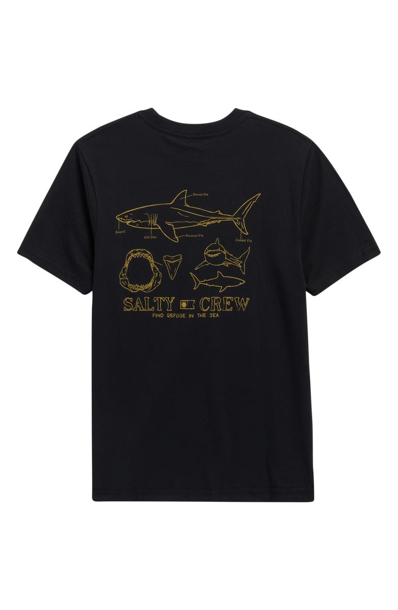 Salty Crew Kids' Great White Cotton Graphic T-Shirt, Alternate, color, Black