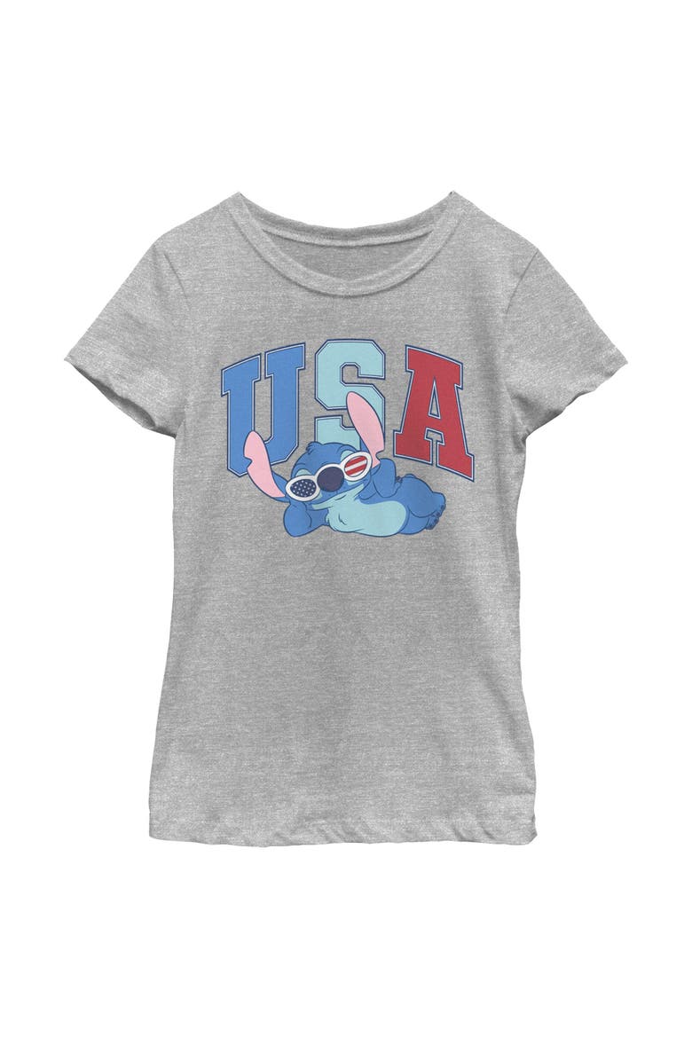 Girl's Lilo & Stitch American Experiment 626  Graphic T-Shirt, Main, color, Athletic Heather
