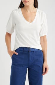 NZT by NIC+ZOE Puff Sleeve Cotton T-Shirt