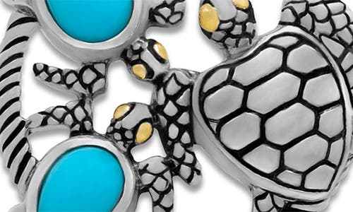 Samuel B. Sleeping Beauty Turquoise Turtle Charm Bracelet In Multi