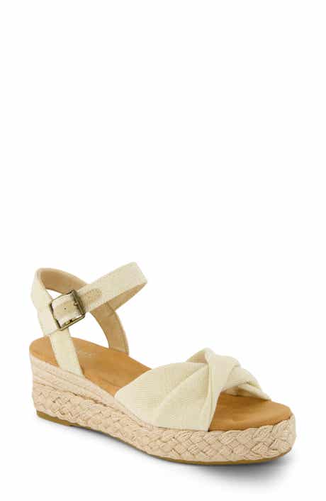 TOMS Kinsley Ankle Strap Espadrille Platform Wedge Sandal