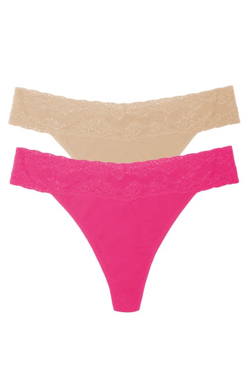 Natori Bliss Perfection One Size Thong 2-pack In Multi
