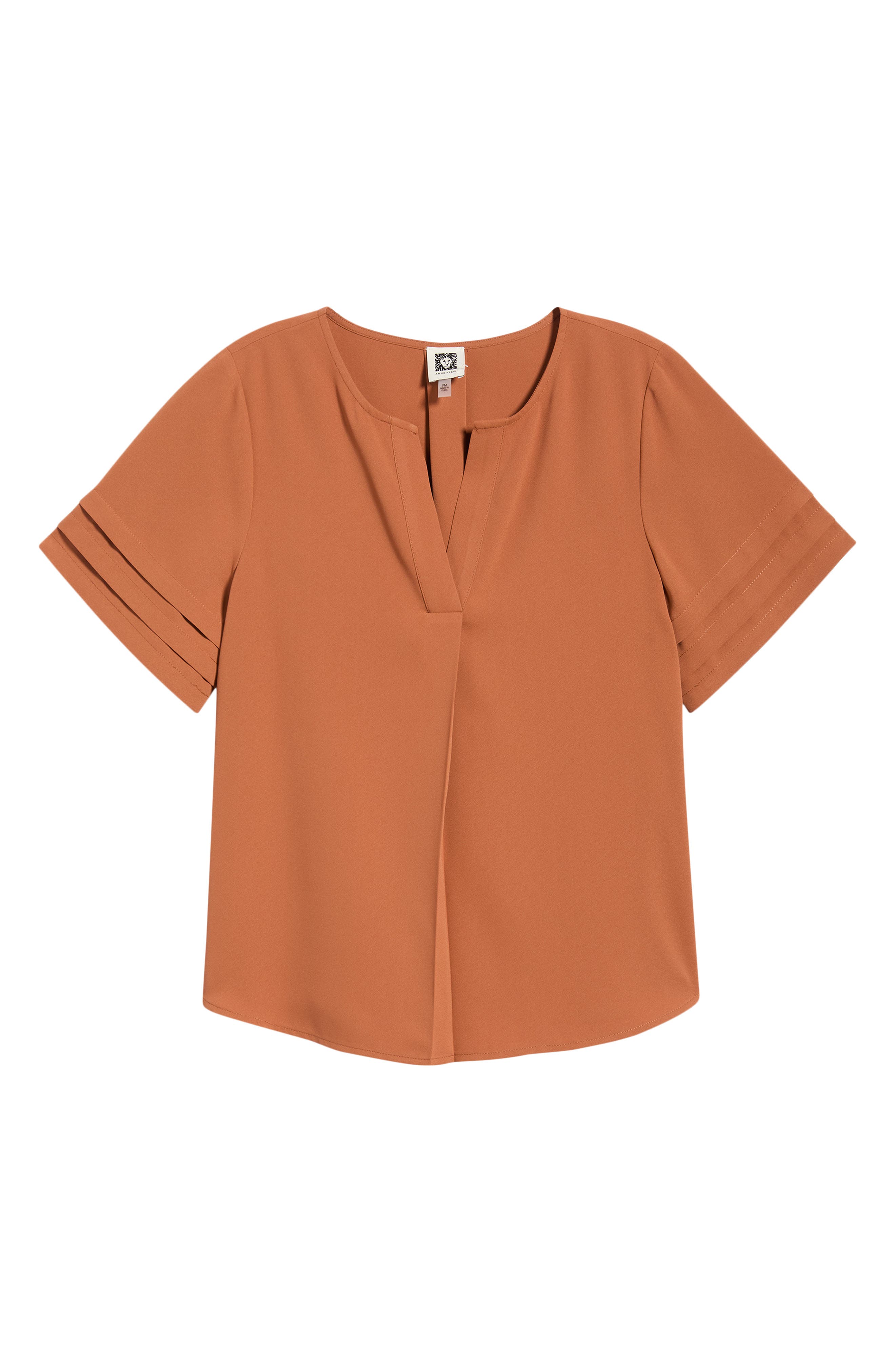 Pleated Split Neck Top - image 2
