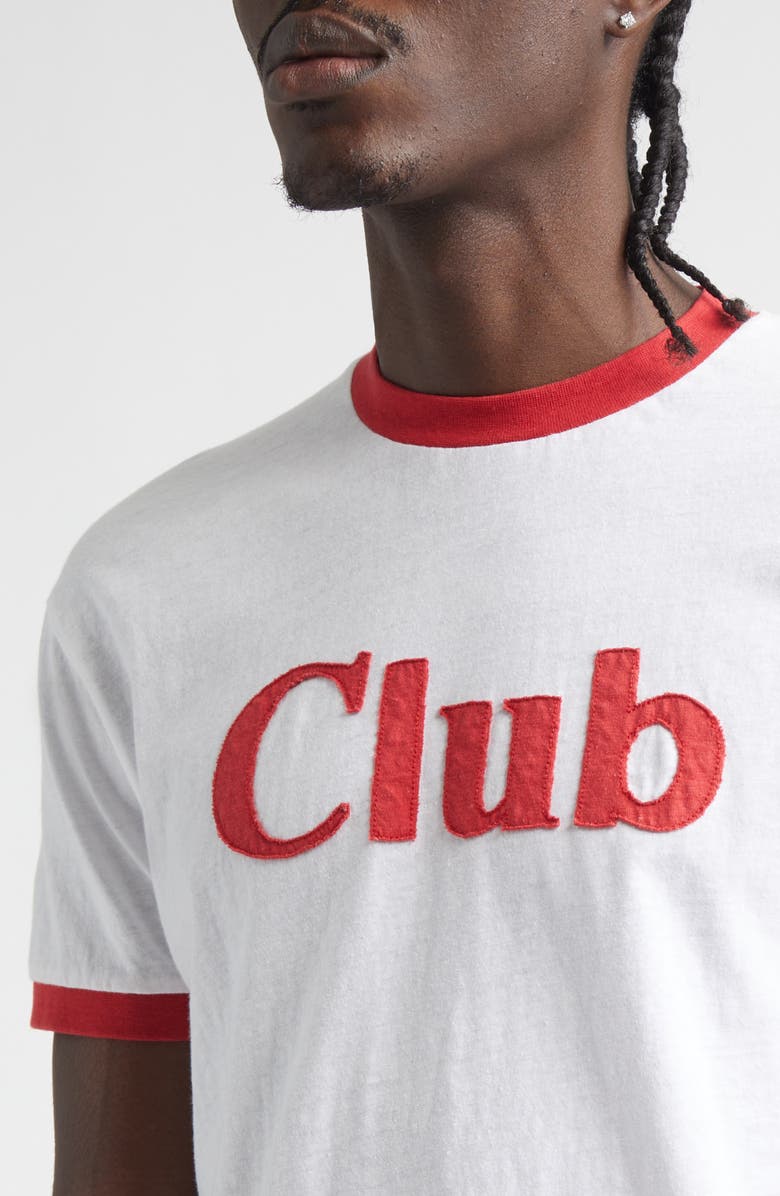 STOCKHOLM SURFBOARD CLUB Club Organic Cotton Ringer T-Shirt, Alternate, color, White