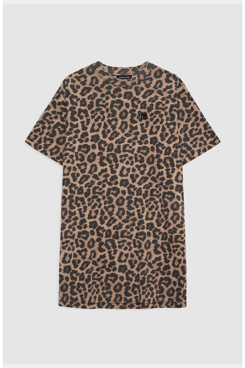 Beth Mini Dress, Alternate, color, Black And Brown Leopard