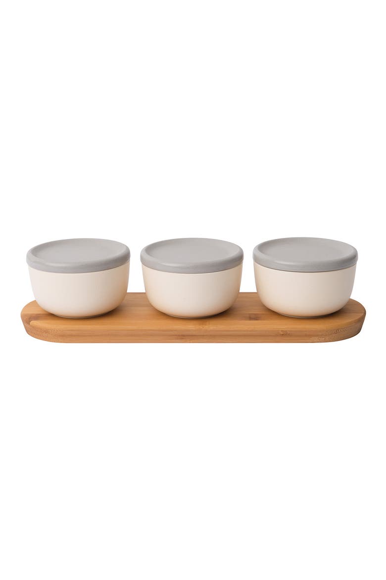 INTERNATIONAL Leo 6-Piece Bamboo Covered Bowl Set, Main, color, BEIGE
