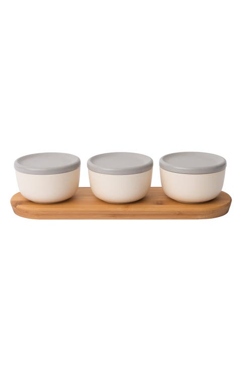 INTERNATIONAL Leo 6-Piece Bamboo Covered Bowl Set