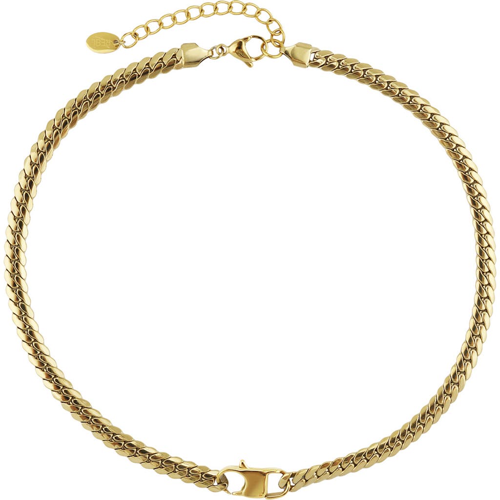 Rebl Gender Inclusive 6mm Wide Chain Necklace In Gold