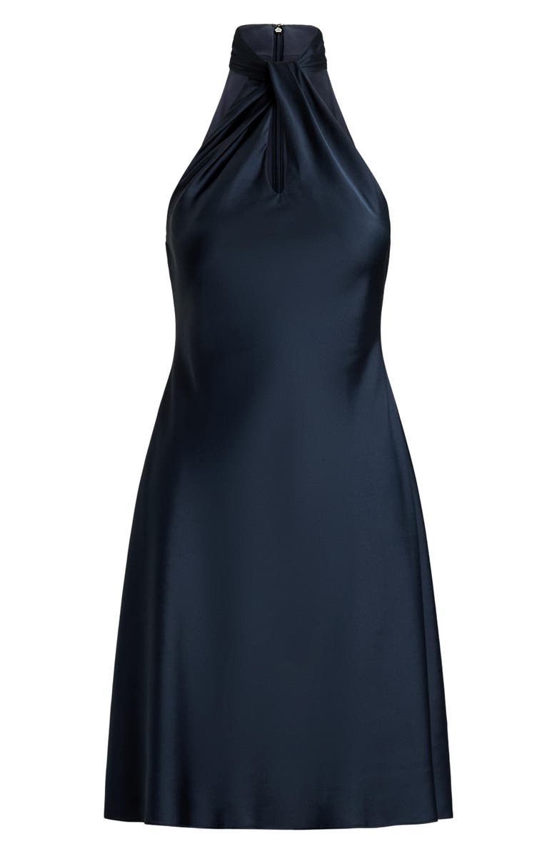 Lauren Ralph Lauren Satin Charmeuse Cocktail Dress, Alternate, color, Shadow Navy
