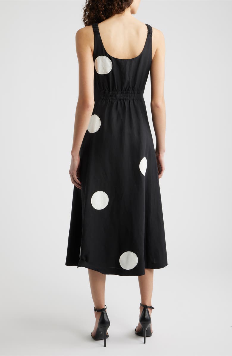 Elie Tahari The Lucie Dot Midi Dress, Alternate, color,