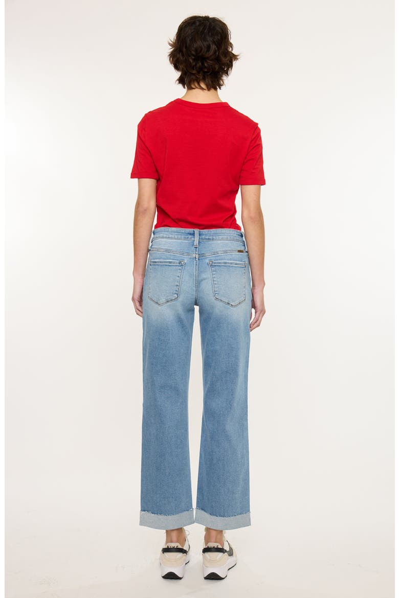 Rocio Essentials Mid Rise Cropped Straight Leg Jeans, Alternate, color, Medium Wash