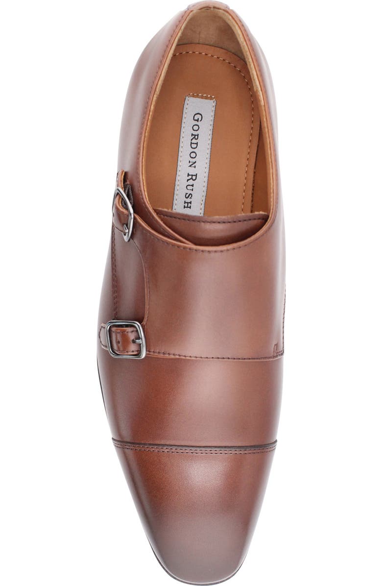 Gordon Rush Brayden Double Monk Strap Shoe, Alternate, color, Brandy