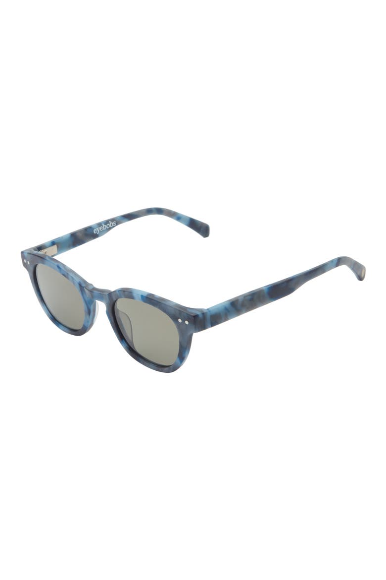 Waylaid 45mm Polarized Round Sunglasses, Alternate, color, BLUE DEMI