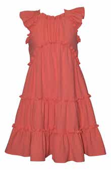 Iris & Ivy Kids' Tiered Flutter Sleeve Dress
