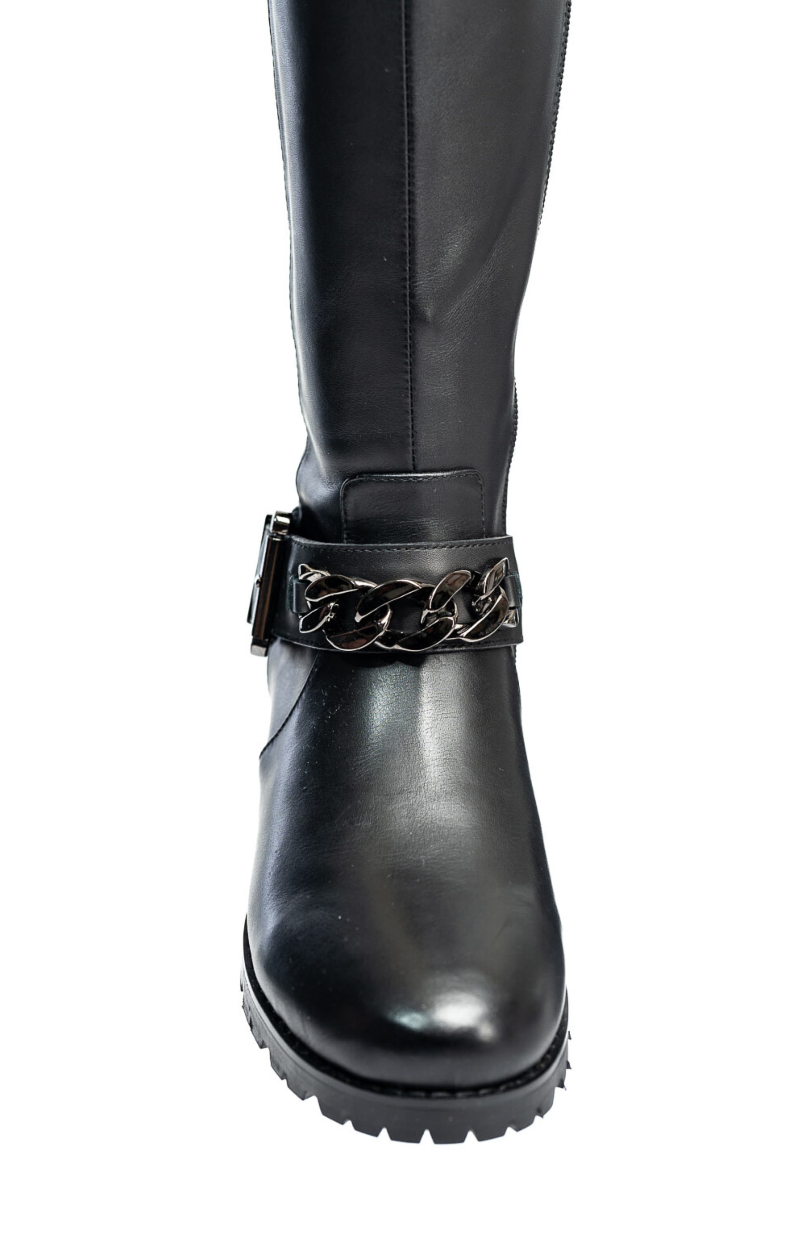 Allegra James Libby Leather Tall Moto Boot, Alternate, color, 