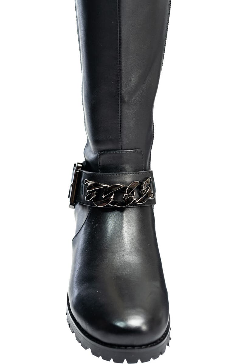 Allegra James Libby Leather Tall Moto Boot, Alternate, color,