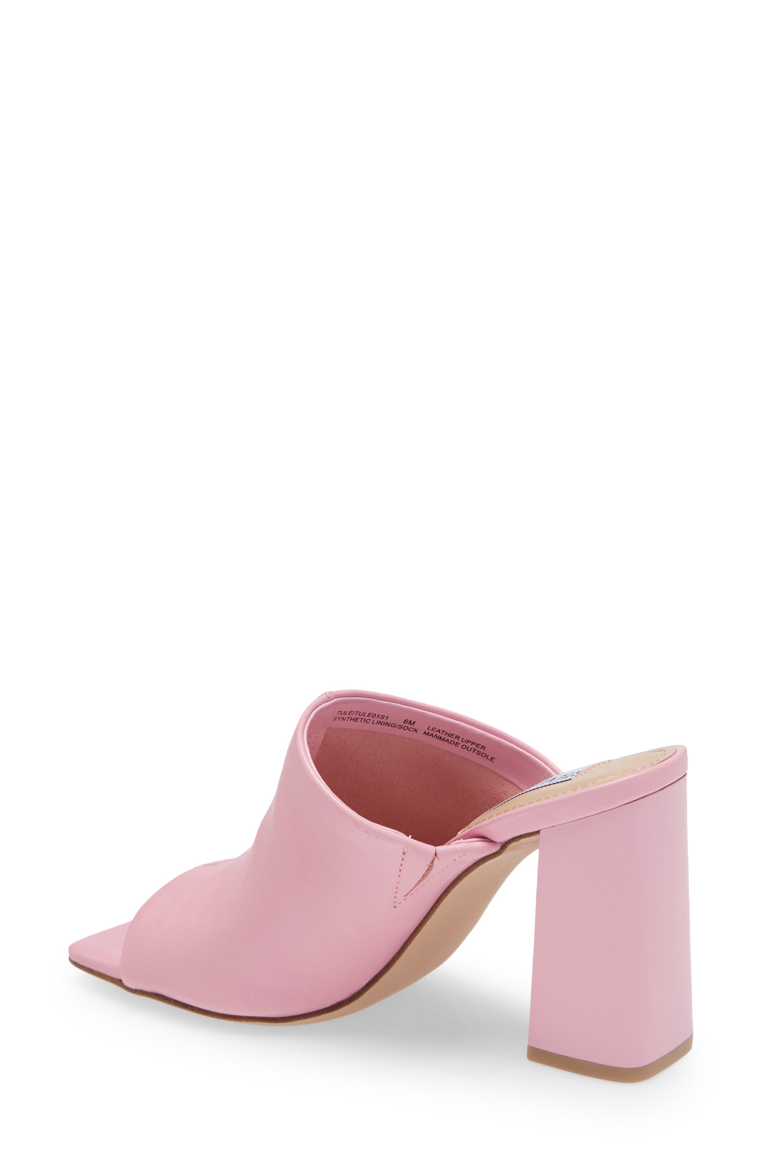 Tule Block Heel Sandal, Alternate, color, PINK LEATHER