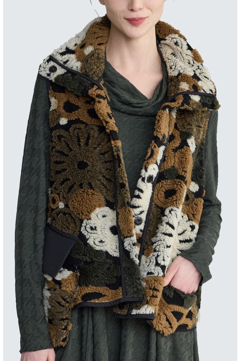 Eira Textured Vest, Main, color, Olive