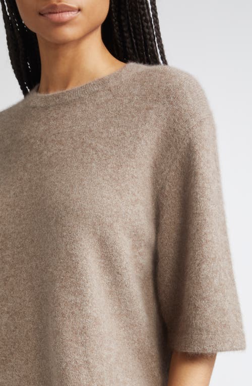 Loulou De Saison Raven Mercerized Wool & Yak Hair Blend Sweater In Brown
